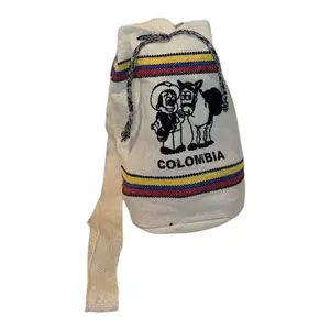 Handcrafted Colombian Mochila Crossbody Bag, Artisan-Made Carryall for Daily Use