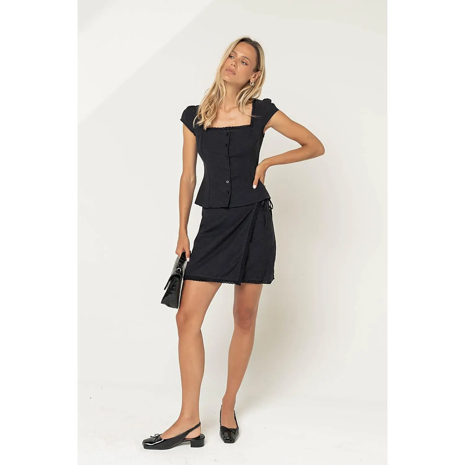Remi Wrap Mini Skirt