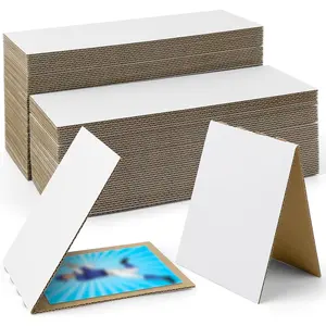 Golden State Art, 100 Pack 3.5X4.5 Inch Trading Card Protector, Shipping Corrugated Sheet, Cardboard Inserts, Sport Baseball Football Card Folders, White
