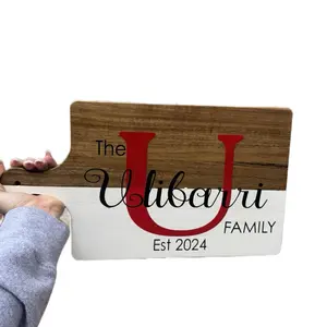Customizable Last Name Cutting Board! Personalized Wooden Board for Family Name Display
