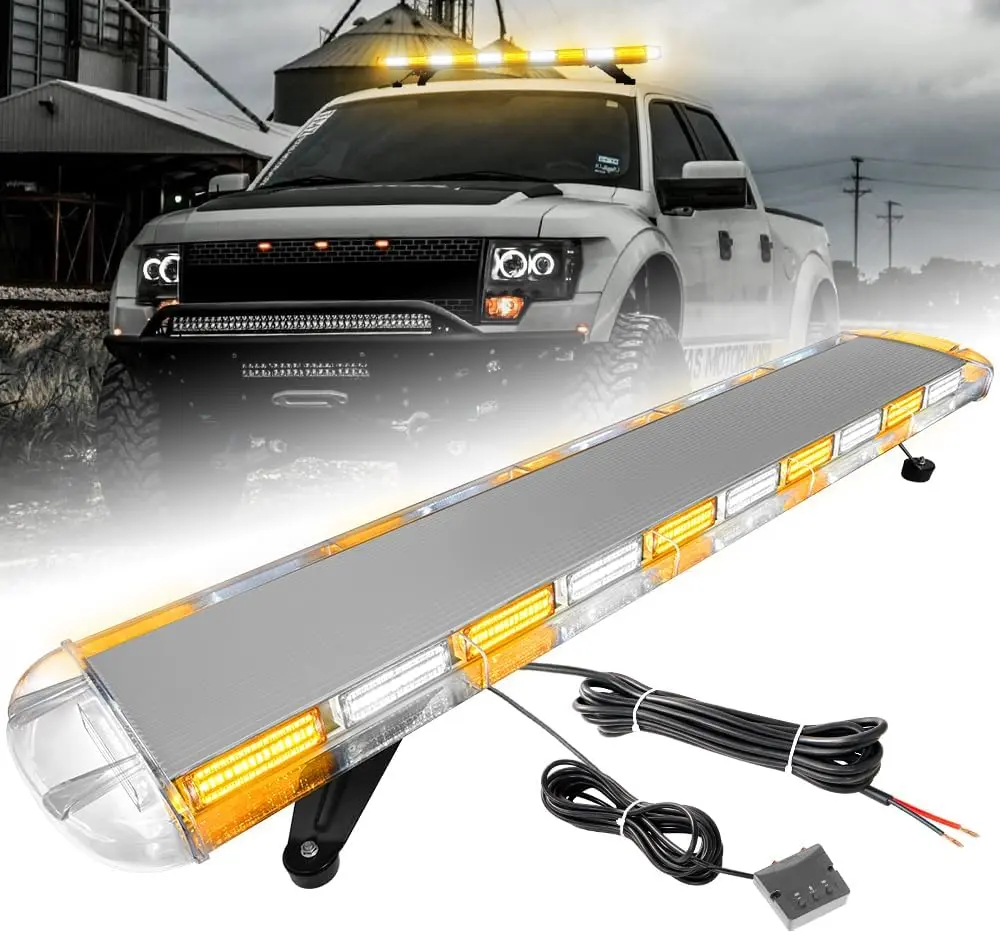 47 inch Rooftop Low Profile Strobe Light Bar, 220 LED Emergency Warning ...
