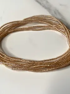 Champagne Waist Bead 60 Inch Tie-on Handcrafted 100% Cotton String