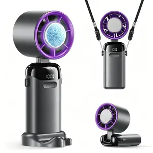 【Summervibes】Portable fan Handheld High Speed Fan 199 Fan Levels Foldable for Summer,Travel Vacation Essentials& Outdoor Activities cool fan,Capable of ice-making and refrigeration.