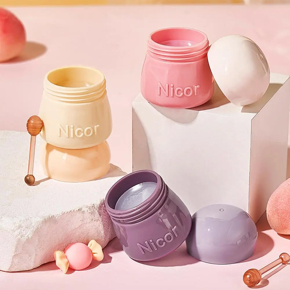 3pcs in 1 Set Fruit-Flavored Lip Gloss Moisturizing Lip Glaze Sweetheart Mushroom Mini Lip Balm Hydrating and Moisturizing Lip Care
