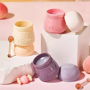 3pcs in 1 Set Fruit-Flavored Lip Gloss Sweetheart Mushroom Mini Glossy Lip Balm Hydrating, Moisturizing and Moisturizer Lip Care