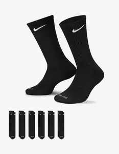 NIKE  Mens Everyday Plus Cushioned 6 Pack Crew Socks