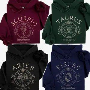 FULL 12 ZODIAC Mystic Symbol Hoodie Vintage Astrology Constellation Pullover for Women for Men, Gift For Birthday , Gift For Her VEX