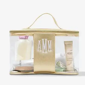 Monogrammed Clear Train Case