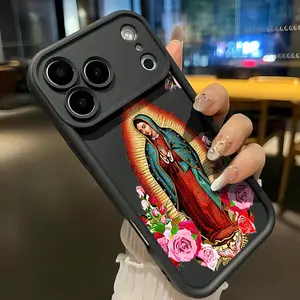 Virgin Mary flower Soft&Flexible TPU Silicone Phone Case For iPhone 17 Pro Max AIR 16 15 14 13 12 11 Plus XSMAX Cases Durable|Shockproof|Full Camera Protection|Anti-Scratch|Anti-Fingerprint|Slim Fit|Gift For Girlfriend/Men/Women summerwins