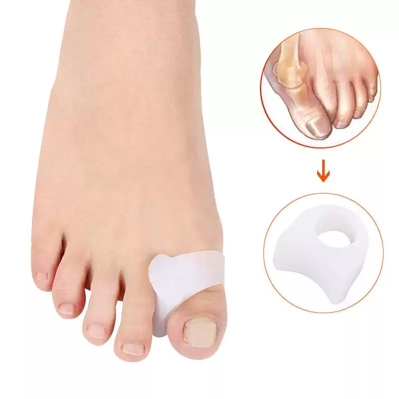 SEBS Soft Toe Separators & Bunion Correctors, Double Loop Toe Spacers for Overlapping Toes, Hammer Toe Straightener, Bunion Relief Protectors for Men & Women, Wearable with Shoes