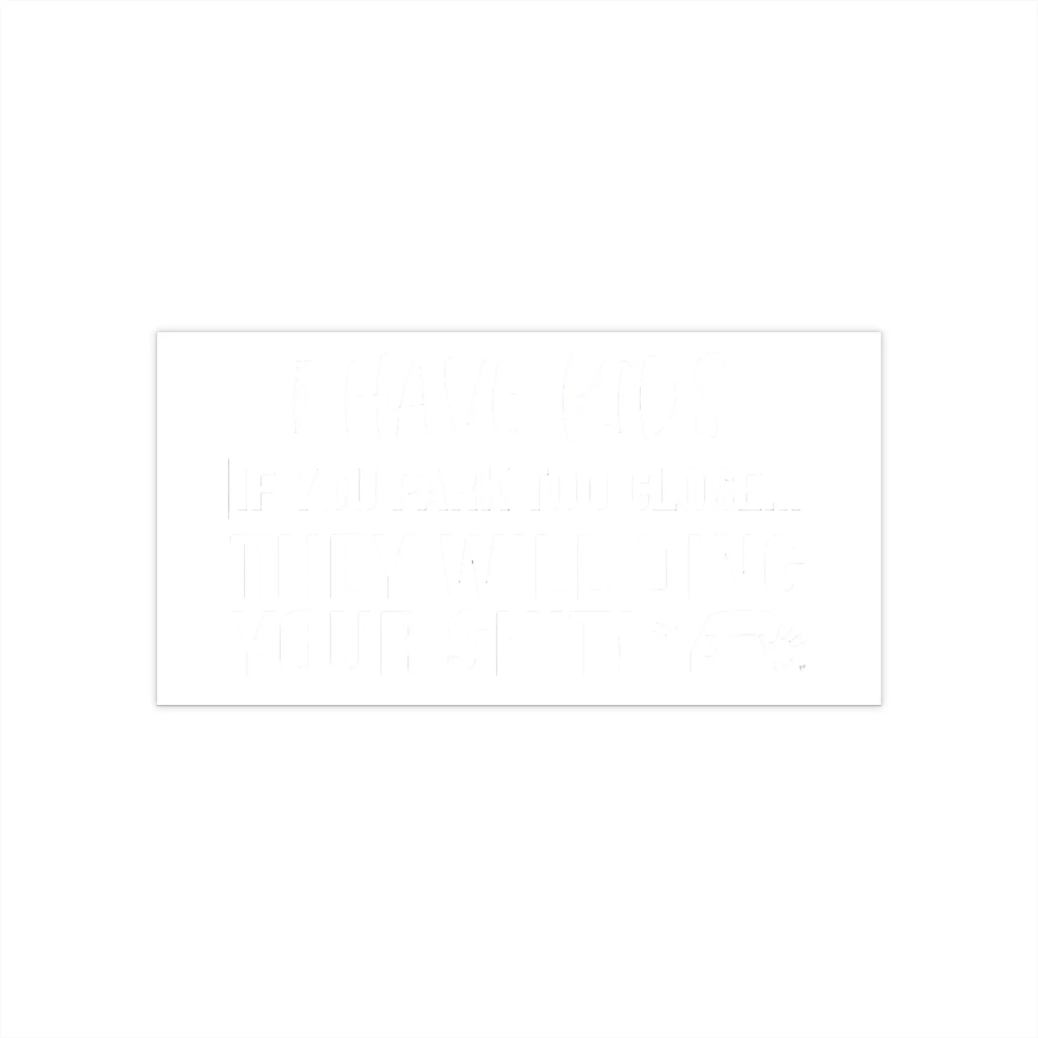 Blank White Rectangle Bumper Sticker | Vinyl Sticker