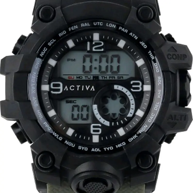 Activa Endurance X Invicta Men's Digital Watch 54.5mm (ACW435-004) Black/Green