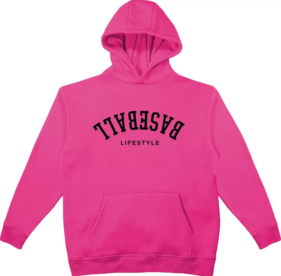 Baseball Lifestyle 101 Upside Down Hoodie, BL101 Baseball Pullover, Youth & Adult Fleece Sweatshirt