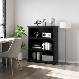 Garvee - Estantería de 3 Niveles para Libros de 40 Pulgadas de Alto con Almacenamiento, estanterías de Madera, 5 estantes de exhibición para la Oficina en casa, Sala de Estar, habitación de Cama