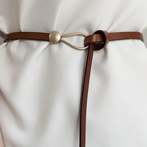 Women's Elegant Knot Design Skinny Belt, Minimalist Trendy Vintage Skinny Belt, Trendy Exquisite Belt, Chic Clothes Accessories for Party Decor for Dress, Vintage Waist Accessory, Dress Belts, Belts For Dresses, Fashion Belt