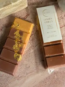 Golden Vanilla Wax Melt Bar - Coconut Soy - Luxe Vanilla Scent