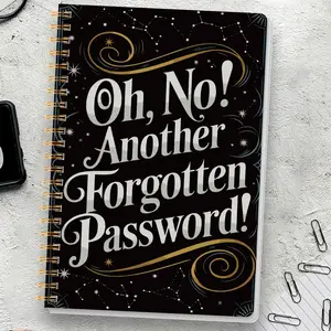 1pc Simple Password Book, Minimalist Advanced Address Password Manager With Website Password Quick Access Username And Password Storage Perfect For Home Office Internet Computer Logins, Spiral Notebook Journal, Great Holiday Gifts