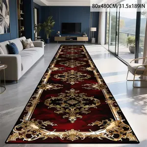 Luxury Crystal Velvet Long Strip Rug, Soft Comfortable Rectangular Carpet, Easy Clean, Ideal for Banquet Hall, Corridor, Hallway, Decorative Rug
