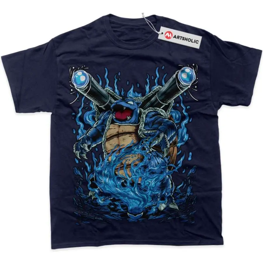 Men's Or Women's Blastoise Shirt, P.o.k.e.m.o.n Shirt, Anime Shirt, Graphic T-Shirt, Gift For Anime Fan, Anime Lover, Manga Lover Gift, Gift For Him, Gift For Her, Menswear, Womenswear
