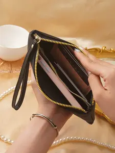 Women's Fashion Zipper Wallet with Card Slots, Casual PU Leather Phone Wallet, Mini Handbag, Ideal for Daily Use, Teacher's Day Gift