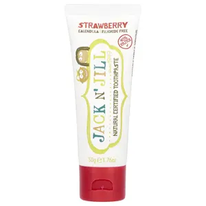 Jack n' Jill Natural Certified Toothpaste, Strawberry, 1.76 oz (50 g)