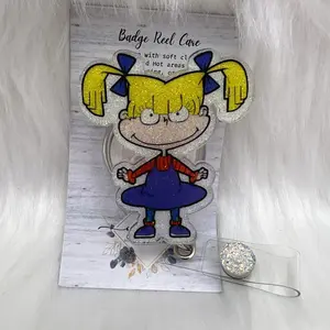 Angelica Badge Reel-Cute Badge Reel-Nurse-LPN-RN-Gift for her-Nurse Gifts-Christmas Gifts-Nurse gifts-CNA-rugrats-mri safe-lanyard