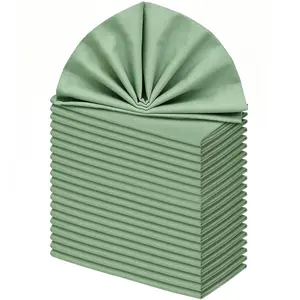 20 Pack Polyester Cloth Napkins, Multiple Colors & Sizes Available, Washable Reusable Durable, Ideal for Hotels Restaurants Weddings Parties Festivals