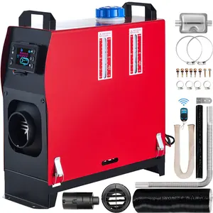 fathersdaygift VEVOR 5KW Diesel Air Heater All in One 12V Diesel Parking Heater Silencer 5000W Diesel Heater Remote Control with LCD Switch for RV Motorhome Bus and Trailer