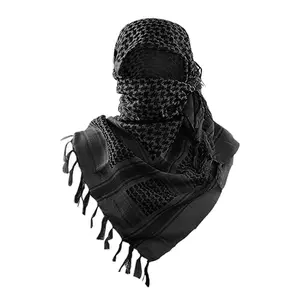 Shemagh black 100% Cotton Keffiyeh Scard Wrap Men and Women