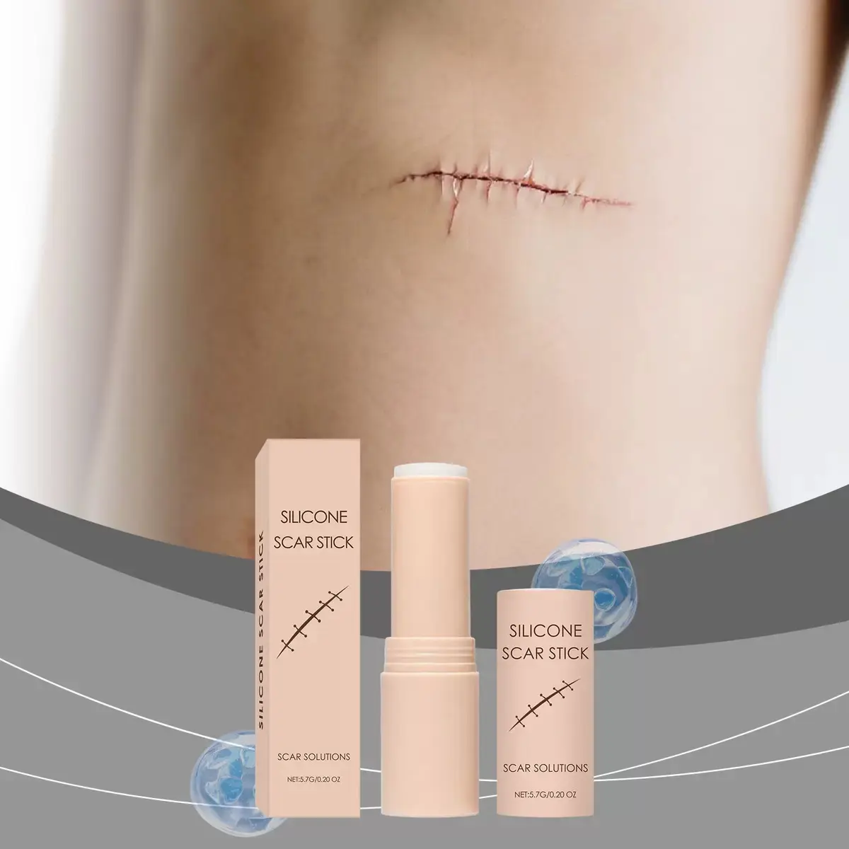 AMZ Hydrating Solid Scar Care Stick - 5.7g 1 Piece, Nourishing Daily Treatment for Youth, Enhances Skin Texture, Assists in Maintaining Skin Nourishment, Convenient Facial & Body Care