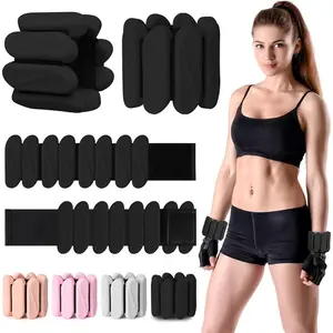 Wrist Weights, 2Pack Wearable Wrist Ankle Weights for Women & Men, Adjustable Arm and Leg Weights, Silicone Weighted Bangles for Walking Yoga Pilates Running Dance Gym 2lb