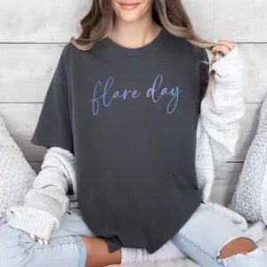 Flare Day Shirt For Fibromyalgia Tshirt Migraine Endometriosis Gift Ehlers Danlos T-shirt Lupus Awareness Sjogrens Rheumatoid Arthritis Crps WEndomAware