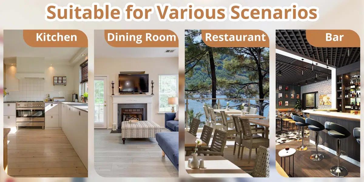 IRONCK 3-Piece Round Dining Table Set, Industrial Style Small Kitchen Table And Chairs For 2