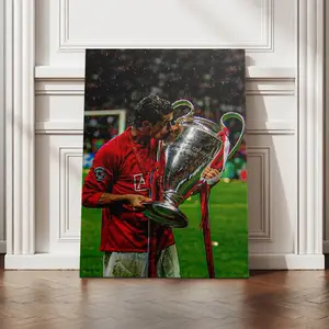 1PC 2D Graphic Design Ronaldo Champion Frame,Canvas/Art Print, Living Room, Bedroom, Office, Bar, Sports Club Decoration