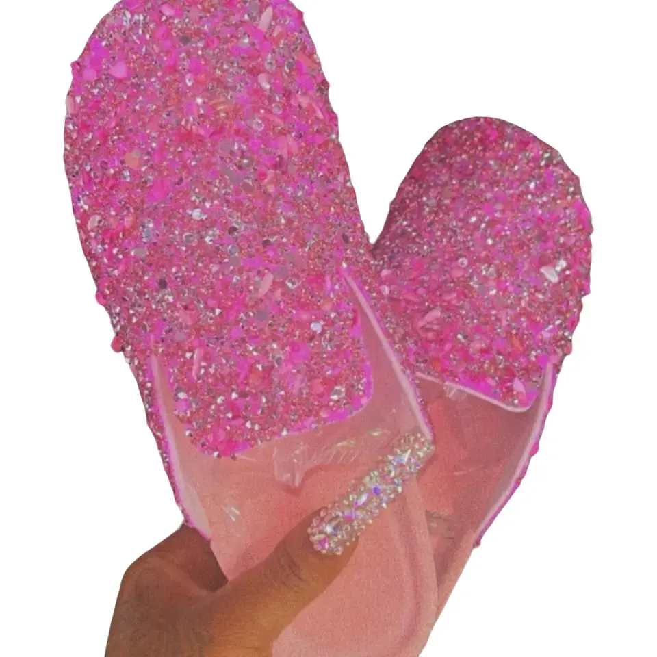 iPINKyswear Diamond Packed Mules - Women's Footwear - Walking Shoes Girl Decor Comfort
