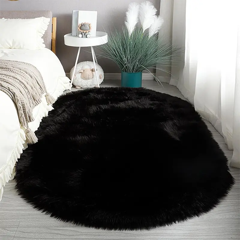 Modern Home Decor Soft Long Pile Carpet, Durable Non-Slip for Bedroom Living Room Study, Indoor Knitting Design, Fluffy Modern Rug, Fluffy Area Rug, Decorative Fluffy Rug, Non Slip Rugs