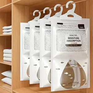 Dehumidifying Bags, Hanging Moisture Absorbers with Transparent Window, Battery-Free, Ideal for Closet, Basement, Bathroom, Kitchen, Dormitory