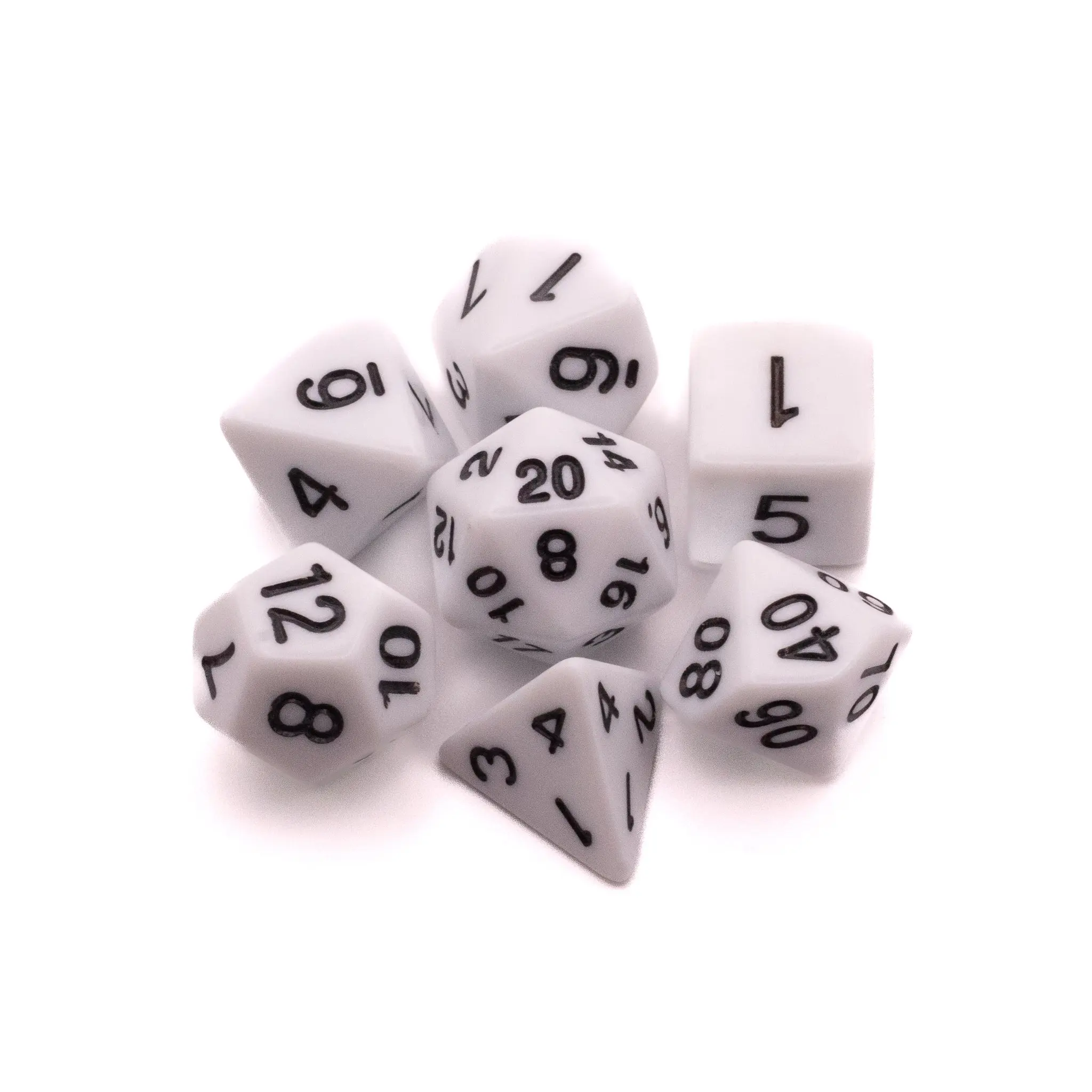 Basic Solid White Dice Set Basic Solid White Dice Set
