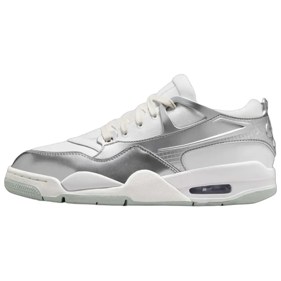 Women's Jordan 4 RM Chrome Casual Trainers, Round Toe, Style HV5972-101, All Seasons, Footwear, Shoe, Athletic, Training, Sports Shoes, Closed