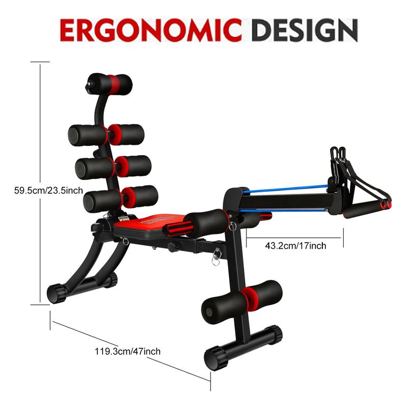 Magic BB 22 In 1 Ab Workout Equipment - Adjustable Ab Machine for Stomach Workout, Sit Up Exercise Equipment for Home Workouts, Abdominal Trainer & Ab Lounge Exercise Chair