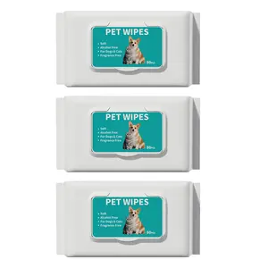 Multi purpose Wipes for all Pets Gentle & Hypoallergenic, Dog Grooming Etra thick and durable Free from alcohol and harsh chemicals. Quick bath dog wipes for paws, Butt and body. Wet Lock Seal.