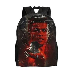 1PC back to school first day of school CR7 CR7 Soccer Player Daypack Men Women Adult Outdoor Sports Backpack Washable Bookbag