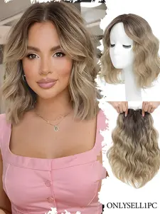 12 Inch Short Wavy Hair Topper for Thinning Hair Women, 6.5x6.5 Breathable Base, Synthetic Hairpiece, Instant Volume & Coverage, Wavy Wiglet