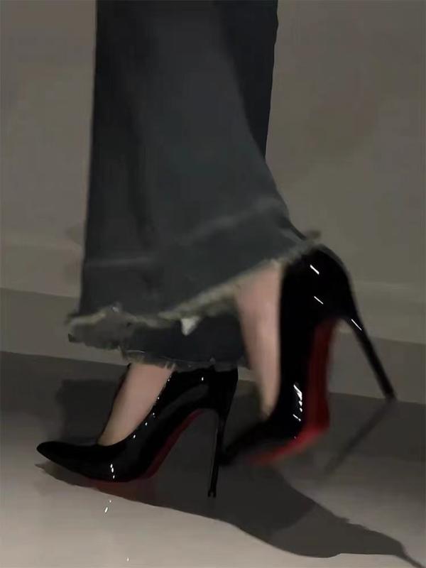 Women's Simple Slip-On High Heel Single Shoe, Elegant Four-Season Wearable Shoes, Perfect for Parties & Daily