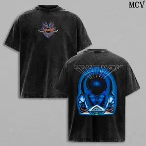 Journey Vintage Band Tee – Acid Wash Heavy Cotton Oversized Unisex Retro Rock Graphic Shirt, Classic 80s Music Streetwear Washed T-Shirt