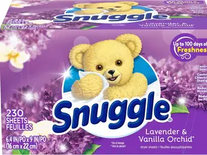Snuggle Fabric Softener Dryer Sheets Lavender Vanilla Orchid 230ct Household Comfortable Set