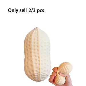 1/2/3pcs Peanut Shaped Squishys Toys, Squishy Fidgets, Slow Rebounds Cute Butter Squeeze Stress Balls Realistic Peanut Squeeze Toy for Adults Soft Sensory Stress Ball Toys for Desk.