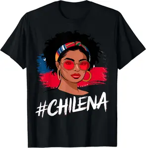 100%cotton Chilean Messy Bun Chilena Girl Mujer Women T-Shirt