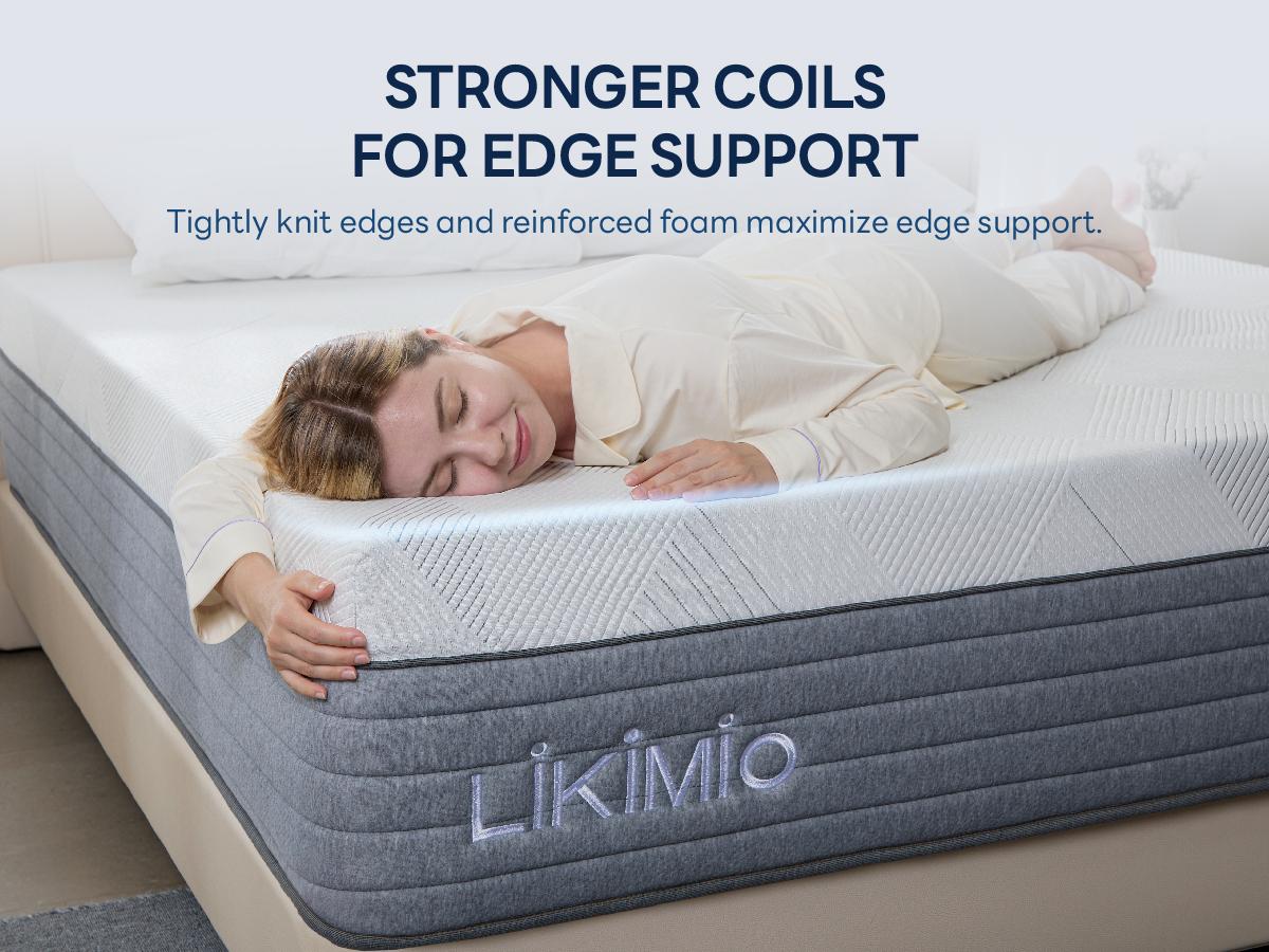 LIKIMIO 12/14 Inch twin/Full/queen Size Mattress, Hybrid 2-in-1 Adjustable Firmness Mattress - Cooling Gel Memory Foam & Pocket Springs, Motion Isolation, Edge Support, OEKO-TEX & CertiPUR-US Certified, Made in USA