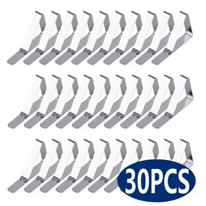 30 Pcs Stainless Steel Tablecloth Clips Weights Clamps, Keep Tablecloth in Place for Outdoor Patio Picnic Party, Indoor Kitchen Table